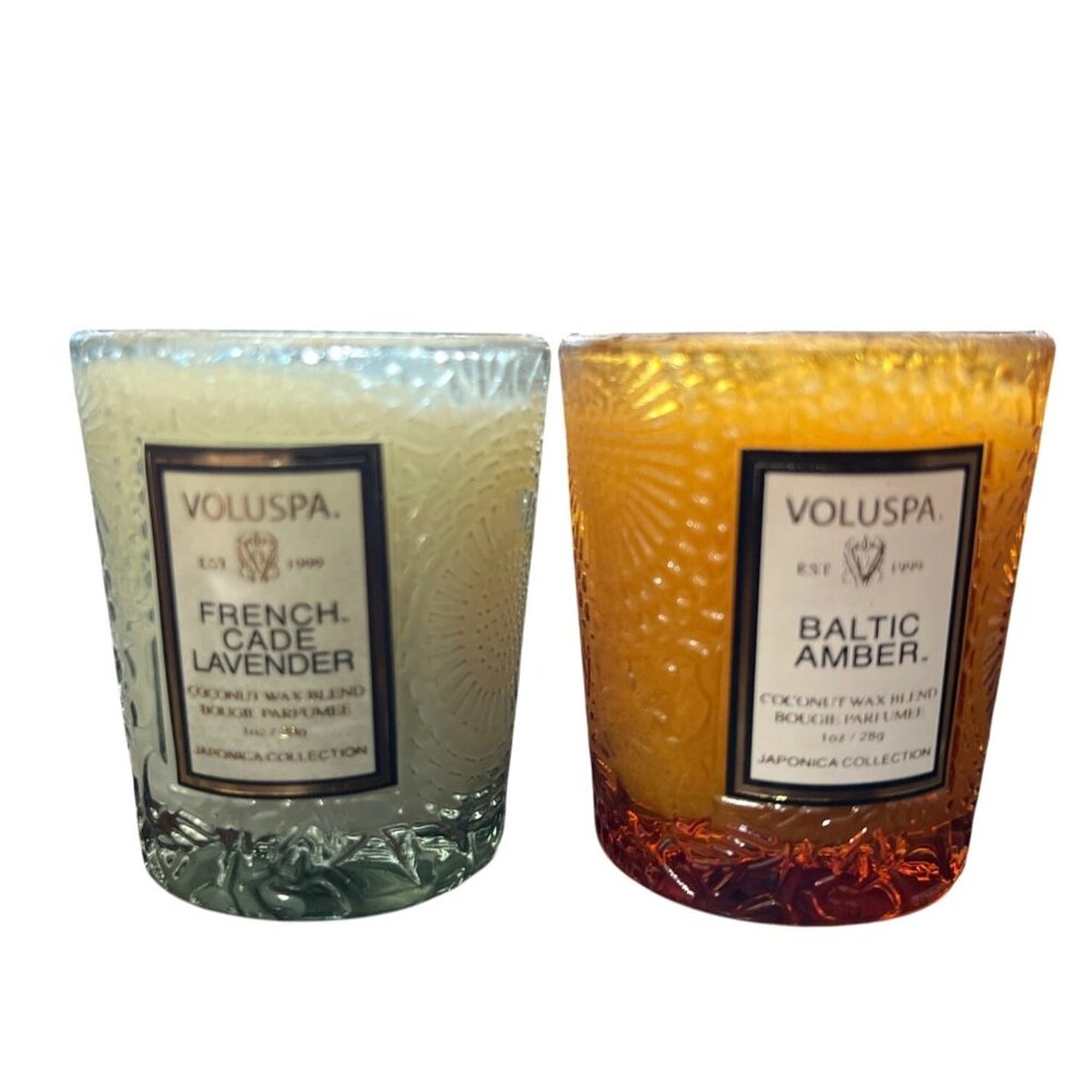 Voluspa Emboss Votive Giftset 6 Japonica Collection Fragrant Candles Coconut Wax - Picture 7 of 8